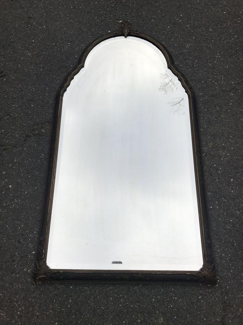 A CHINOISSERIE ANTIQUE PAINTED MIRROR (1 of 3)