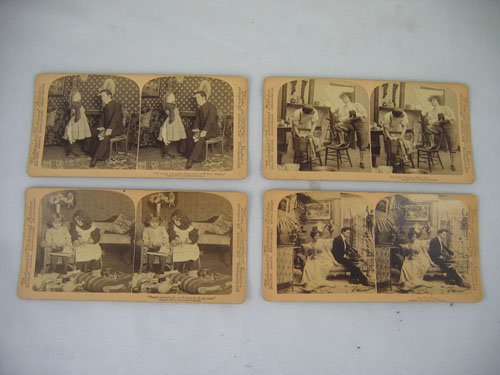UNDERWOOD STEREO VIEWER WITH 4 STEREO CARDS - 3