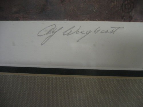 OLAF WIEGHORST A/P PENCIL SIGEND PRINT COWBOYS - 2