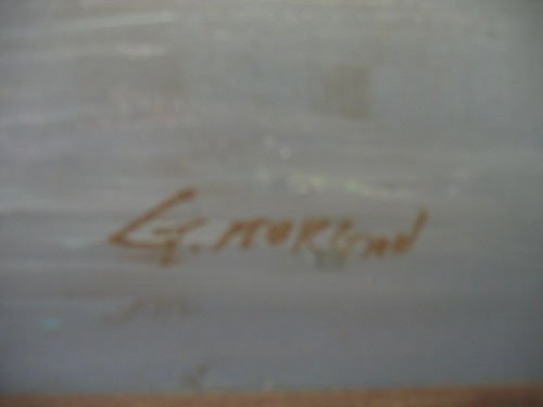 OIL ON CANVAS SEASCAPE BOATS SIGNED G. MORGAN - 2