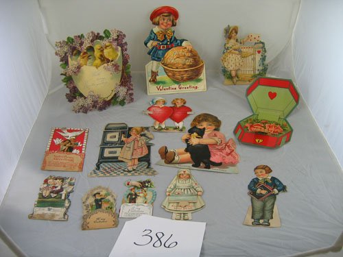 19 VICTORIAN VALENTINES, MANY MECHANICALS
