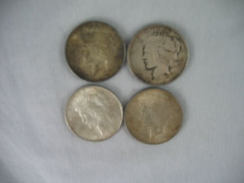 4 LIBERTY SILVER DOLLARS, 3 1923 AND 1 1922
