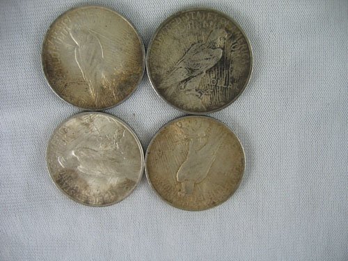 4 LIBERTY SILVER DOLLARS, 3 1923 AND 1 1922 - 3