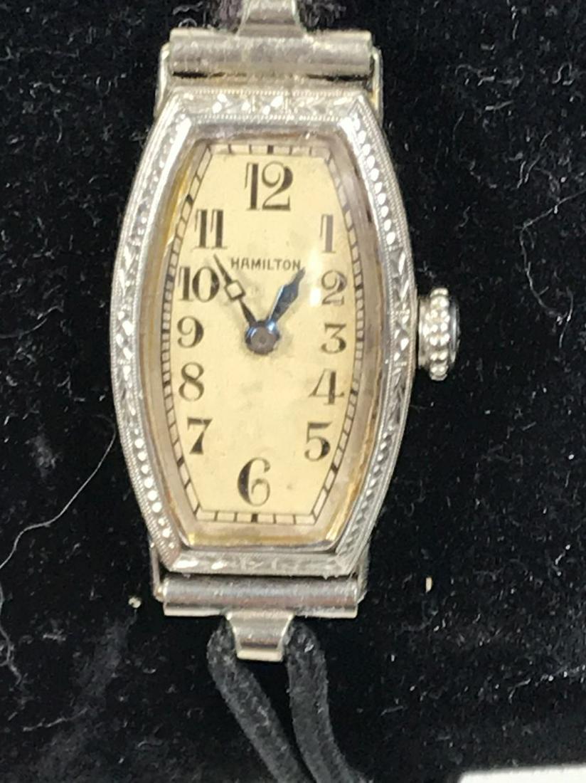 HAMILTON 14K GOLD LADIES WRISTWATCH . THE LINCOLN: HAMILTON 14K GOLD LADIES WRISTWATCH . THE LINCOLN ESTATE OF TURNERS FALLS