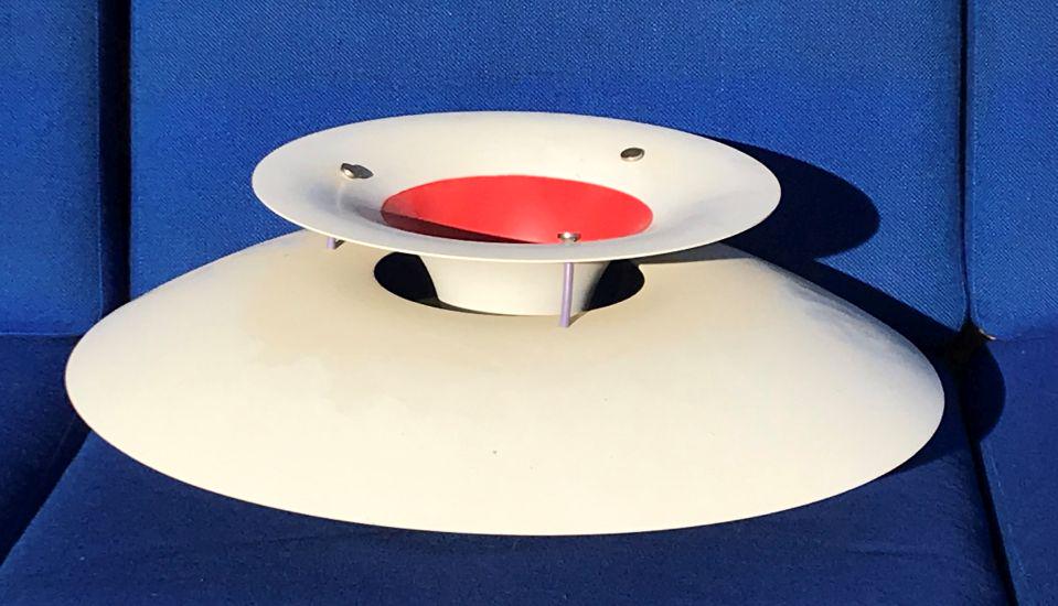 POUL HENNINGSEN FOR LOUIS POULSEN HANGING LIGHT 22" D.: POUL HENNINGSEN FOR LOUIS POULSEN HANGING LIGHT 22" D. PROPERTY FROM THE ESTATE OF LEIF WESSMAN