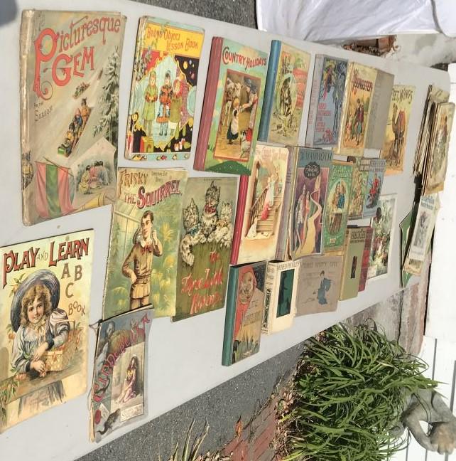 BOX LOT OF EARLYCHILDRENS BOOKS. PROPERTY FROM THE: BOX LOT OF EARLYCHILDRENS BOOKS. PROPERTY FROM THE LINCOLN ESTATE OF TURNERS FALLS