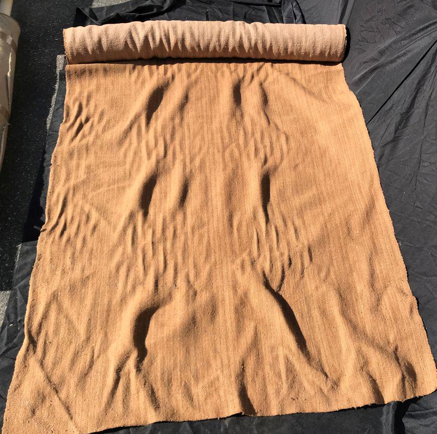 KNOLL FURNITURE ORIGINAL DARK BROWN FABRIC BOLT55": KNOLL FURNITURE ORIGINAL DARK BROWN FABRIC BOLT 55" WIDE X 30' LONG. PROPERTY FROM THE ESTATE OF LEIF WESSMANN