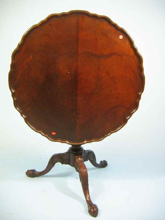 WILLIAMSBURG FURNITURE MAHOGANY TILT TOP TEA TA: WILLIAMSBURG FURNITURE MAHOGANY TILT TOP TEA TABLE