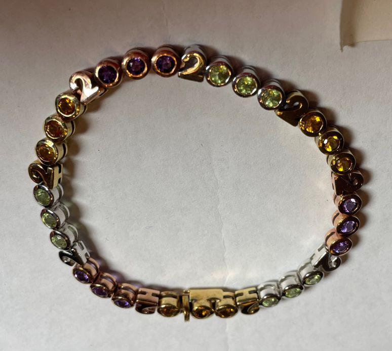 10K GOLD YEAR 2000 TENNIS BRACELET, 12.5G GRAMS: 10K GOLD YEAR 2000 TENNIS BRACELET, 12.5G GRAMS