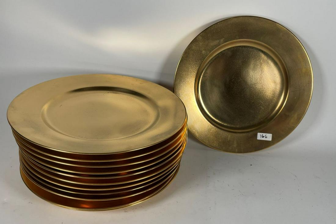 TWELVE FITZ & FLOYD MICHAEL WAINWRIGHT HARLOW DINNER: TWELVE FITZ & FLOYD MICHAEL WAINWRIGHT HARLOW DINNER PLATES 12" D. WEIGHS 25 LBS TOTAL
