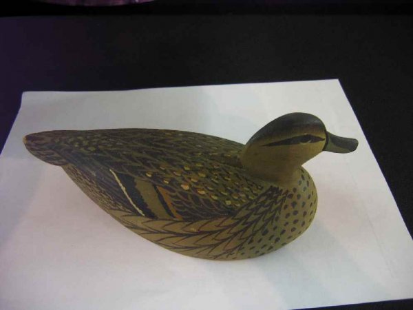 4 DUCK DECOYS: 2 HAND PAINTED "PIN TAIL- DRAKE - 4