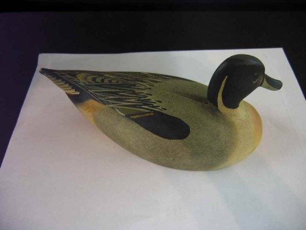 4 DUCK DECOYS: 2 HAND PAINTED "PIN TAIL- DRAKE - 7