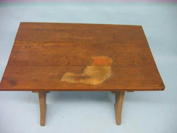 ARTS AND CRAFTS TRESTLE STYLE DINING TABLE - 2