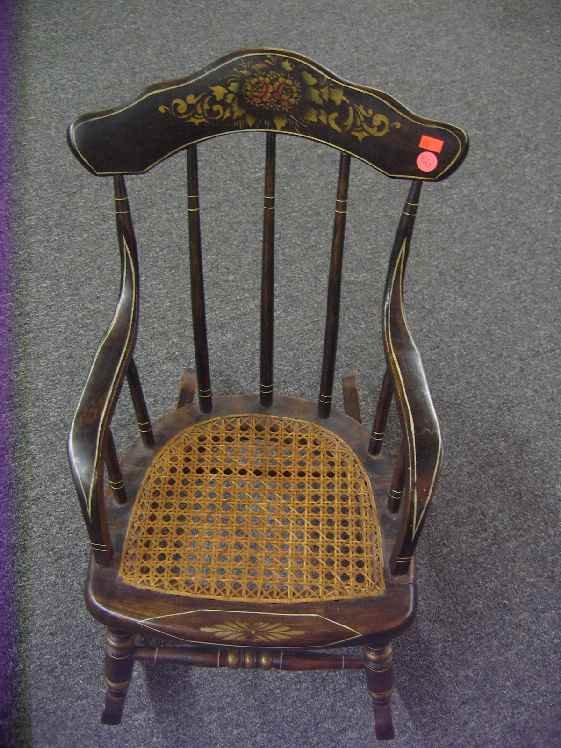 19TH C. STENCILED CHILD'S ROCKER