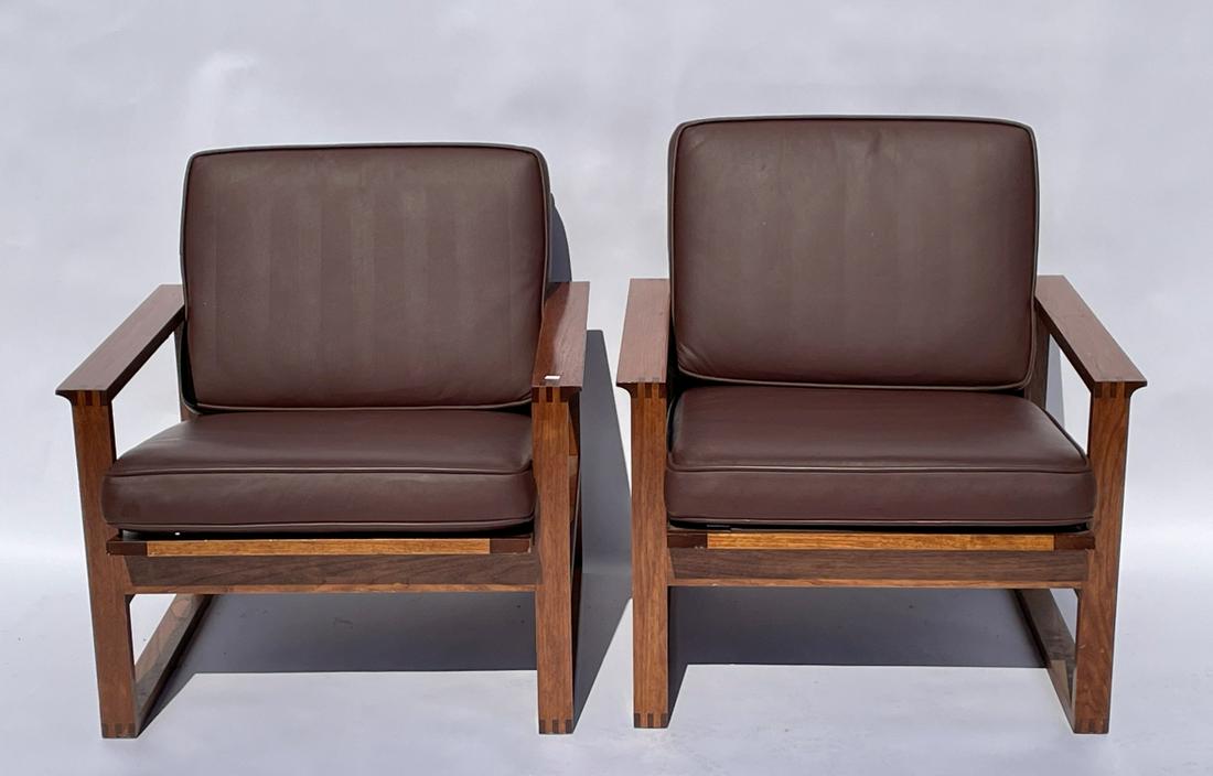 4 MIDCENTURY MODERN STYLE TEAK ARMCHAIRS WITH (1 of 6)