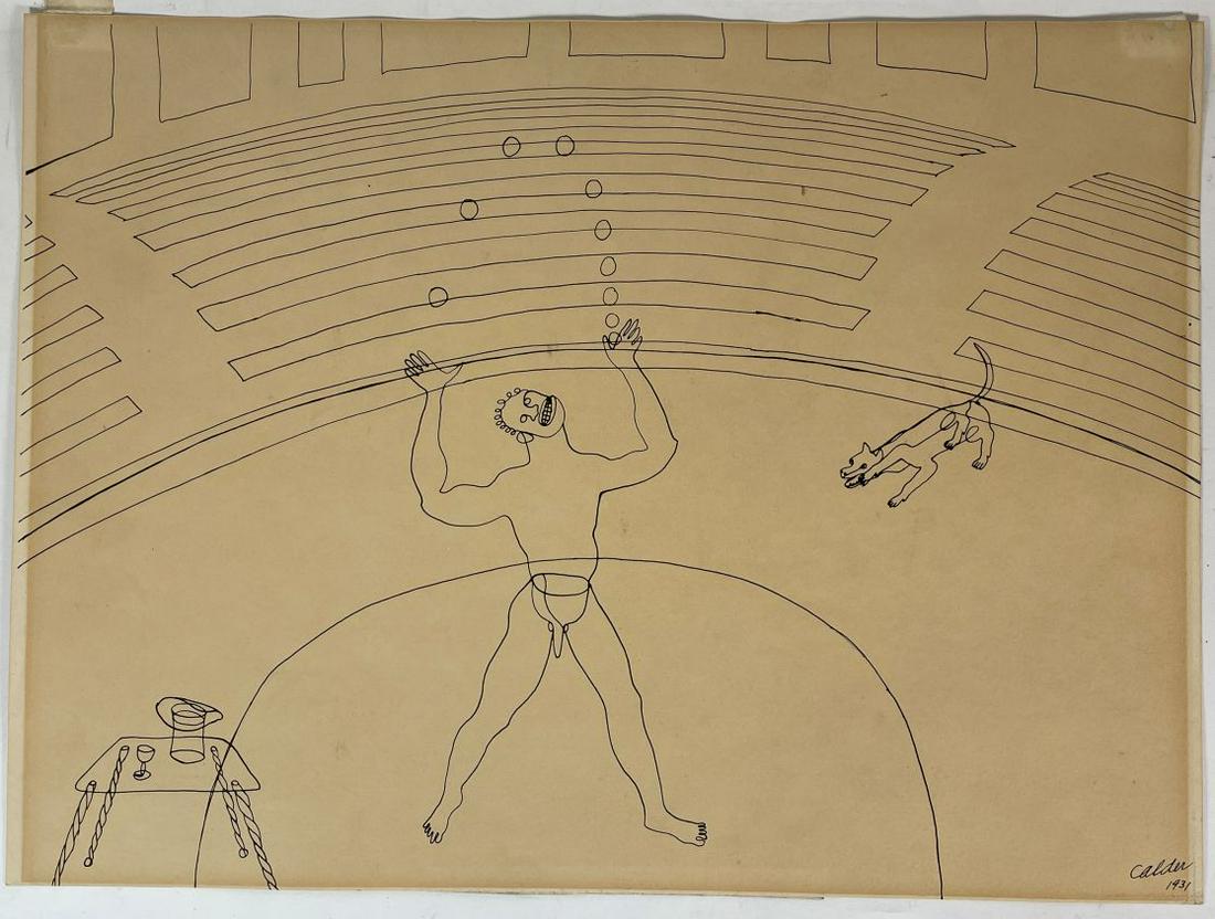 ALEXANDER CALDER PRINT "THE JUGGLER".1931 VINTAGE (1 of 4)