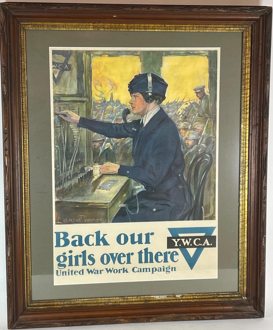 YWCA UNITED WORLD WAR II WORK CAMPAIGN POSTER 26" X (1 of 3)