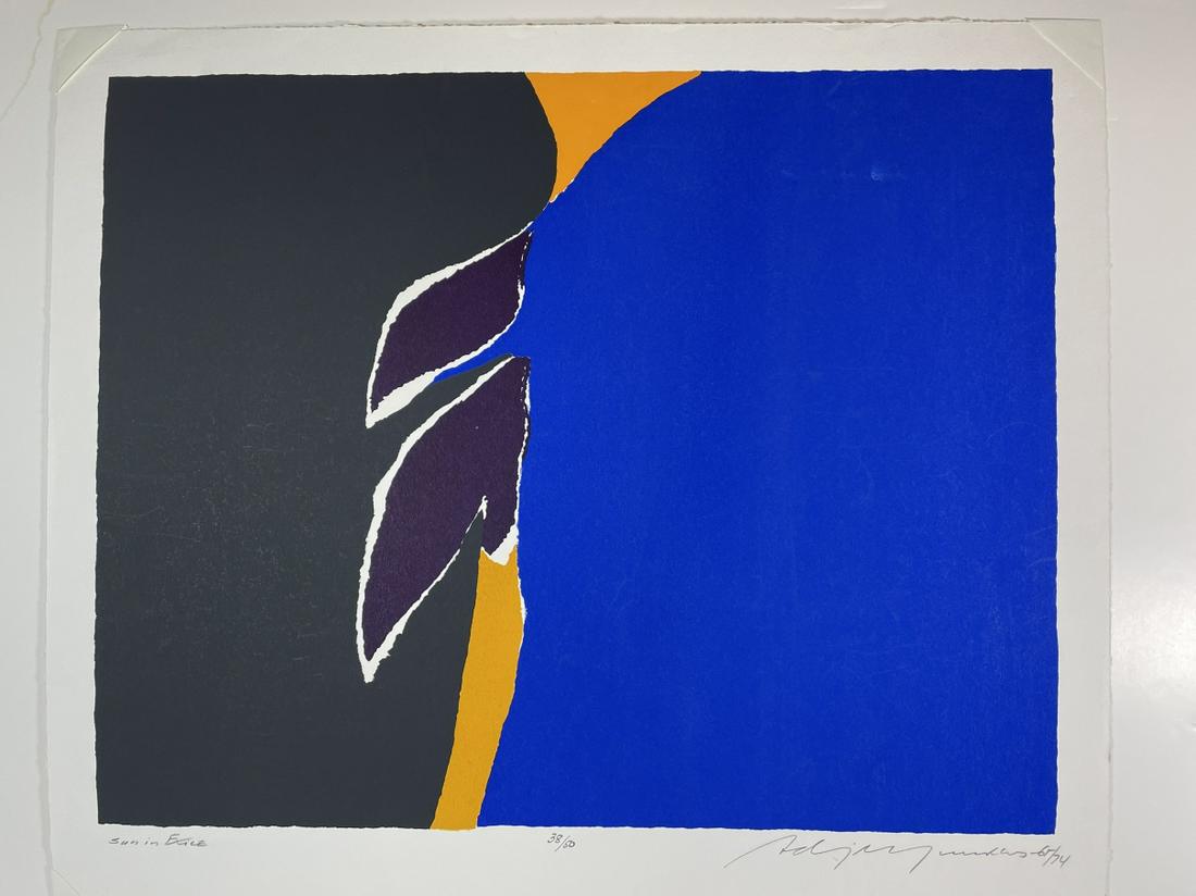 ADJA YUNKERS(1900-1983, LATVIA) "SUN IN EXILE" SIGNED (1 of 7)