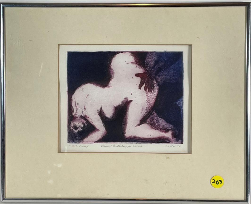 JOHN GRILLO PENCIL SIGNED ARTIST PROOF PRINT 1974 (1 of 6)