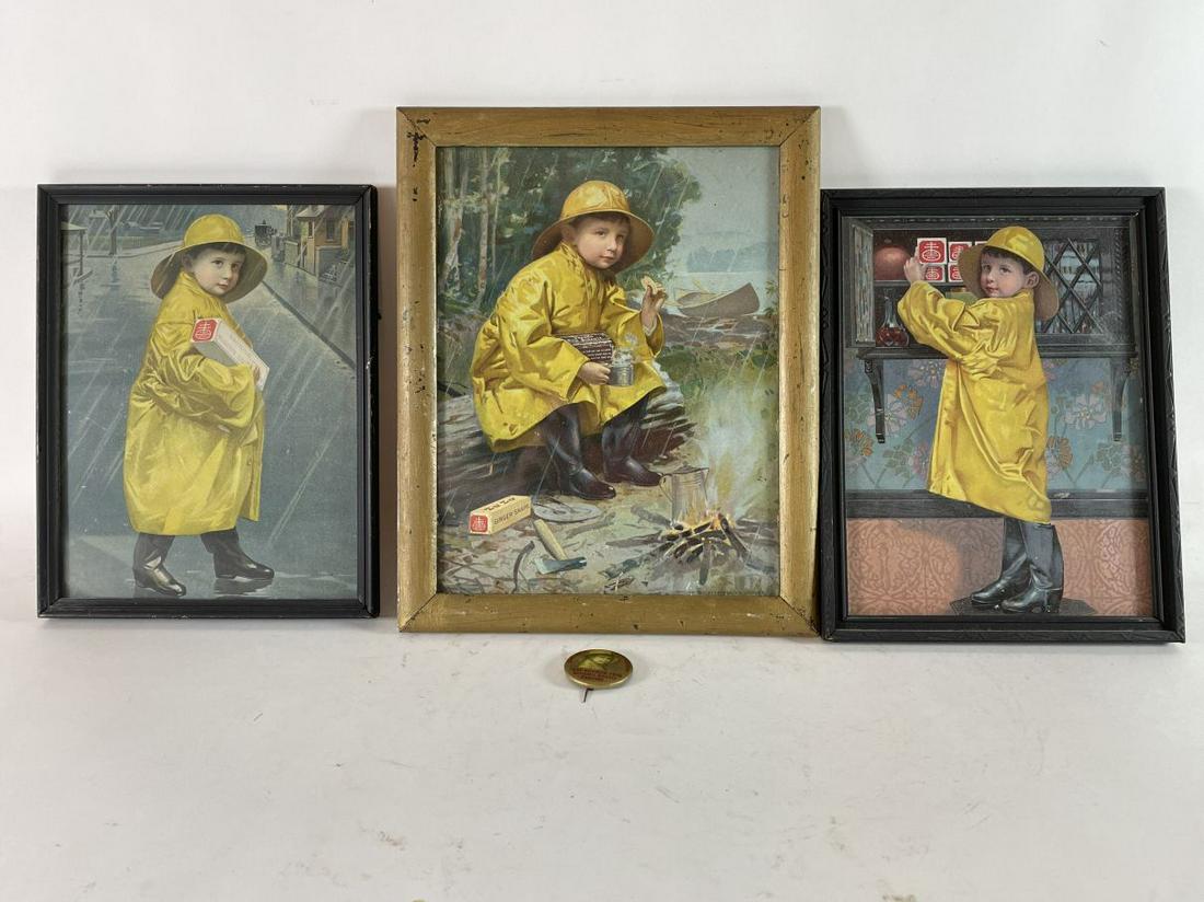 3 FRAMED UNEEDA BISCUIT ADVERTISEMENTS TWO ARE 6.75" X (1 of 5)