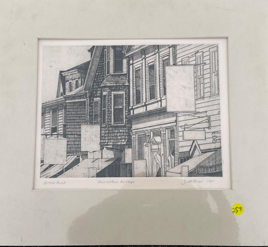 SCOTT PRIOR PENCILE SIGNED PRINT "PROVINCETOWN (1 of 6)