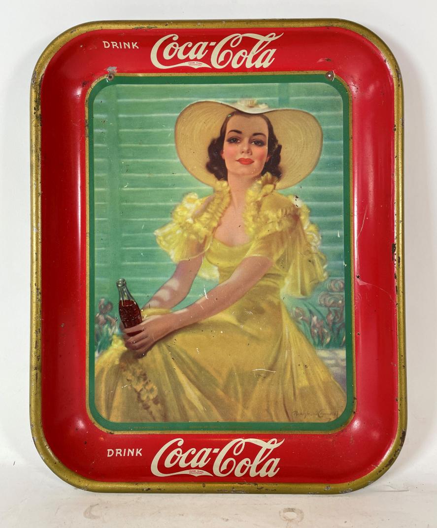 1938 COCA COLA TIP TRAY. 10.5" X 13.25" (1 of 6)