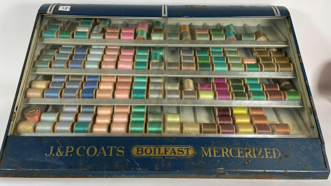 A 1930S METAL COATS THREAD DISPLAY 24" WIDE X 16" DEEP (1 of 6)