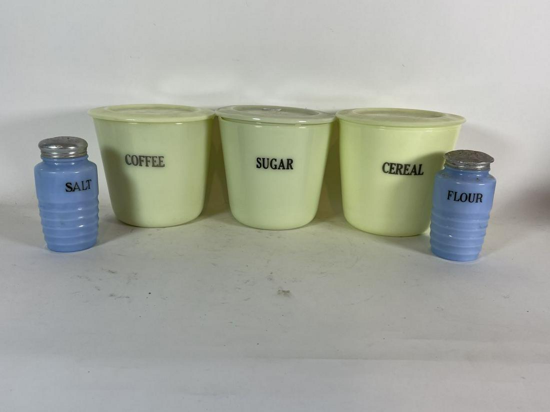 MCCORMICK GLASS CANISTER SET 5.5" TALL X 6" IN DIAMETER (1 of 1)