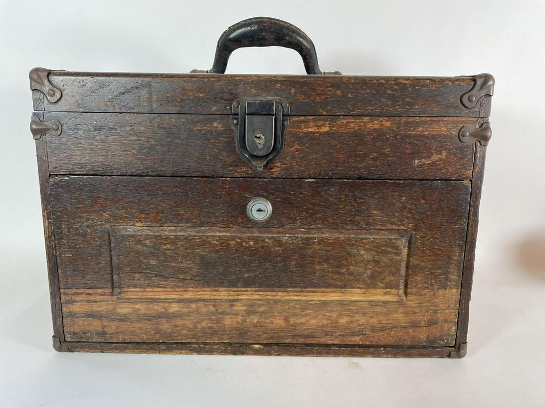 ANTIQUE MACHINISTS CHEST 18" X 9" X 12" (1 of 4)