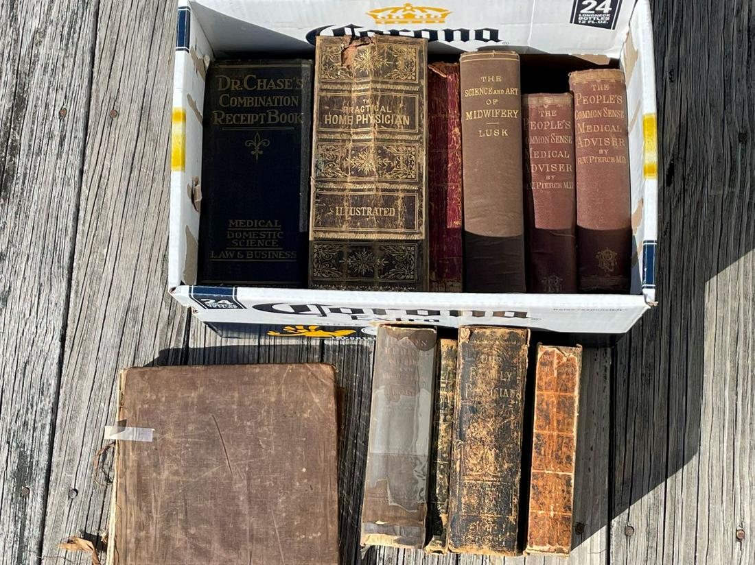 EARLY LEATHERBOUND MEDICAL  BOOKS (1 of 4)