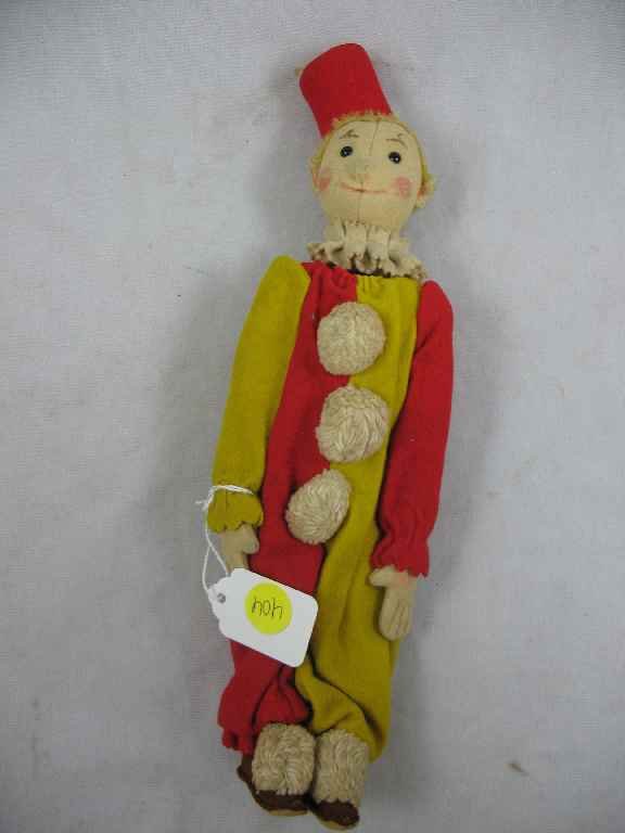 STEIFF CLOWN DOLL 12"T- DETACHED HEAD