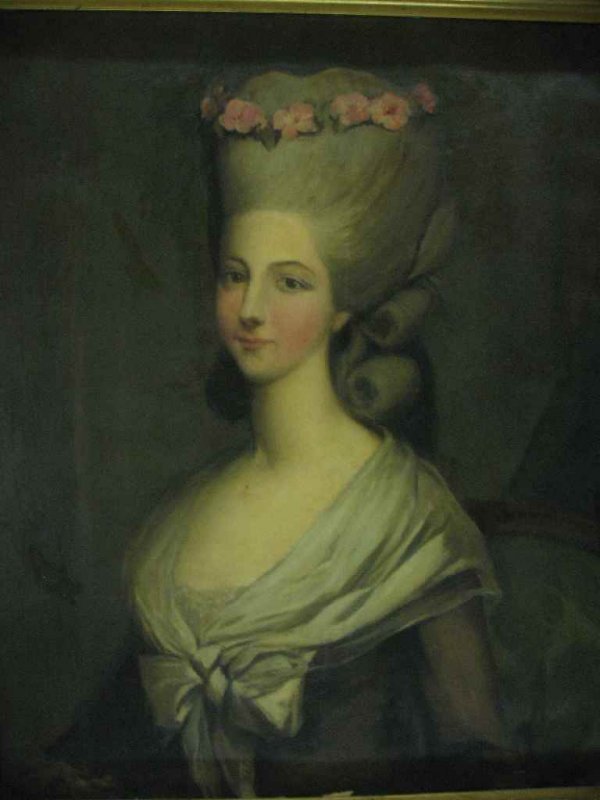 Painting of Marie Antoinette By George Harlow: OIL PAINTING OF MARIE ANTOINETTE BY GEORGE HENRY HARLOW. 1787-1819