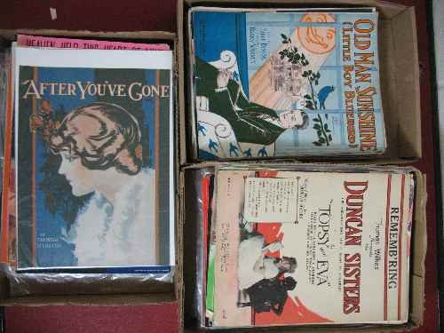 BOX OF SHEET MUSIC INC ROMANCE, MOVIES ETC.: BOX OF SHEET MUSIC INC ROMANCE, MOVIES ETC.