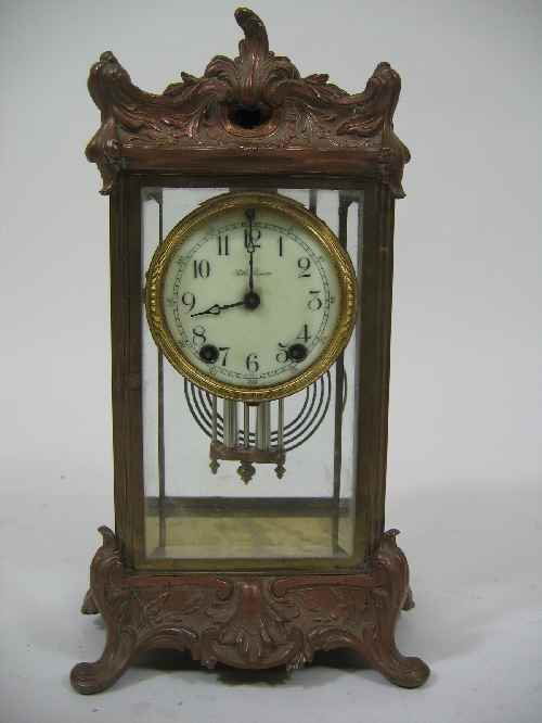 SETH THOMAS FANCY BRONZE CRYSTAL REGULATOR: SETH THOMAS FANCY BRONZE CRYSTAL REGULATOR