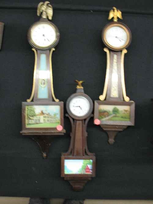 3 Small 1940's Banjo Clocks: 3 Small 1940's Banjo Clocks
