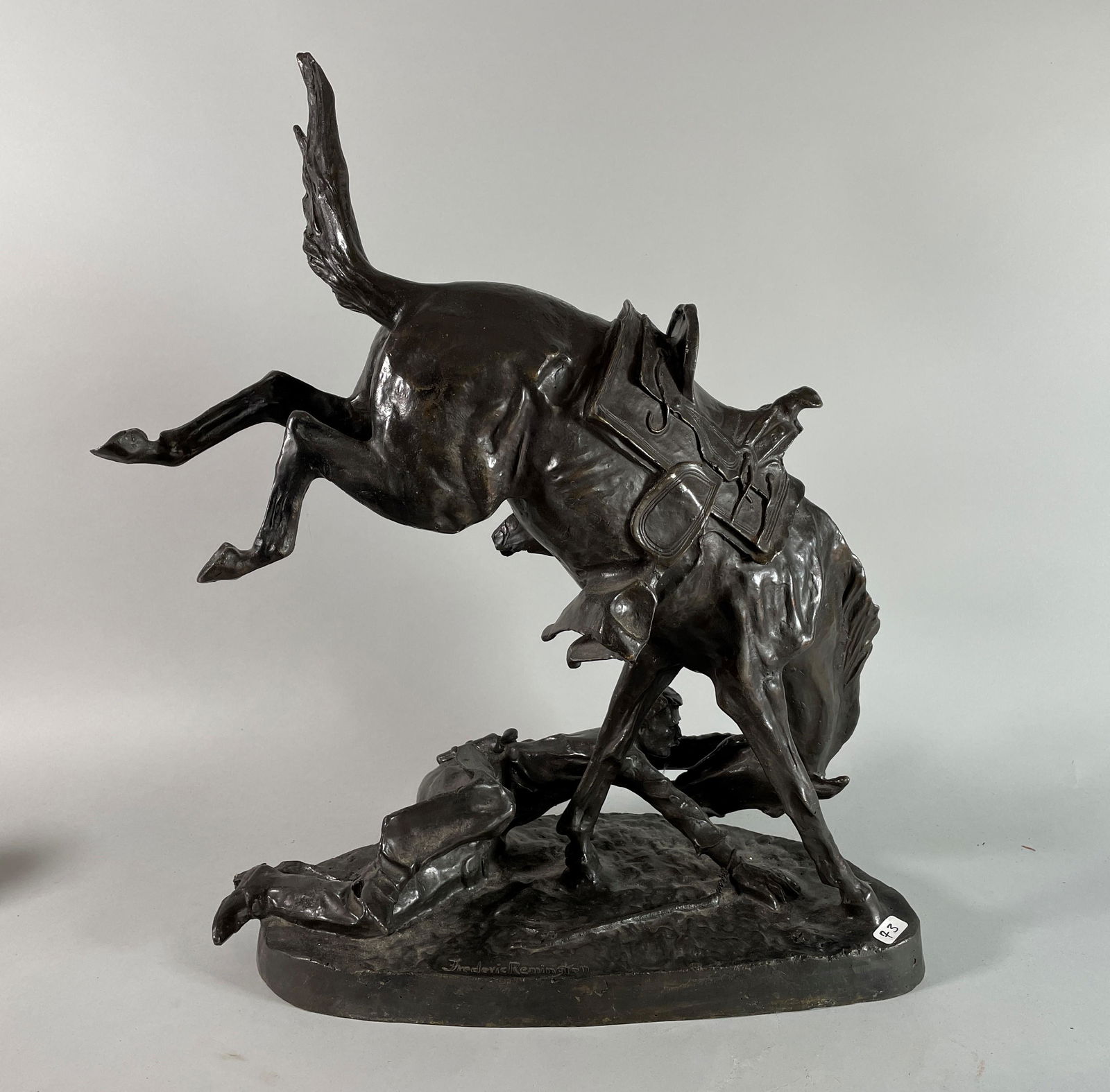 LARGE FREDERIC REMINGTON BRONZE CASTING "WICKED PONY" (1 of 9)