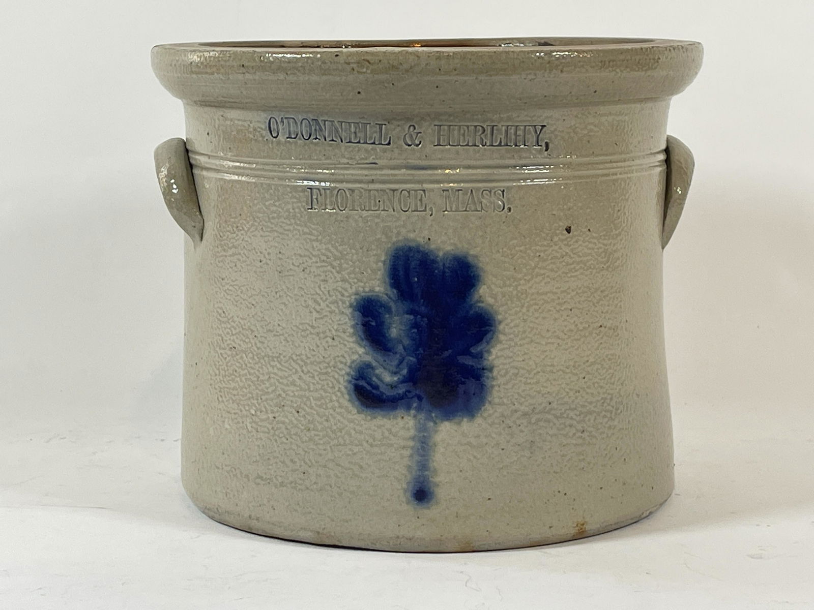 AN O'DONNELL AND  HERLIHY FLORENCE MA CROCK, 8.75" X 7" (1 of 8)