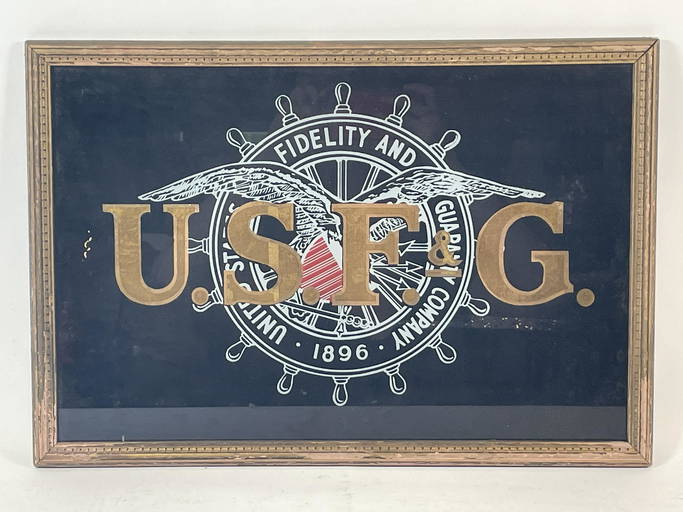 1896 Us Fidelity And Guarantee Company Reverse Painted