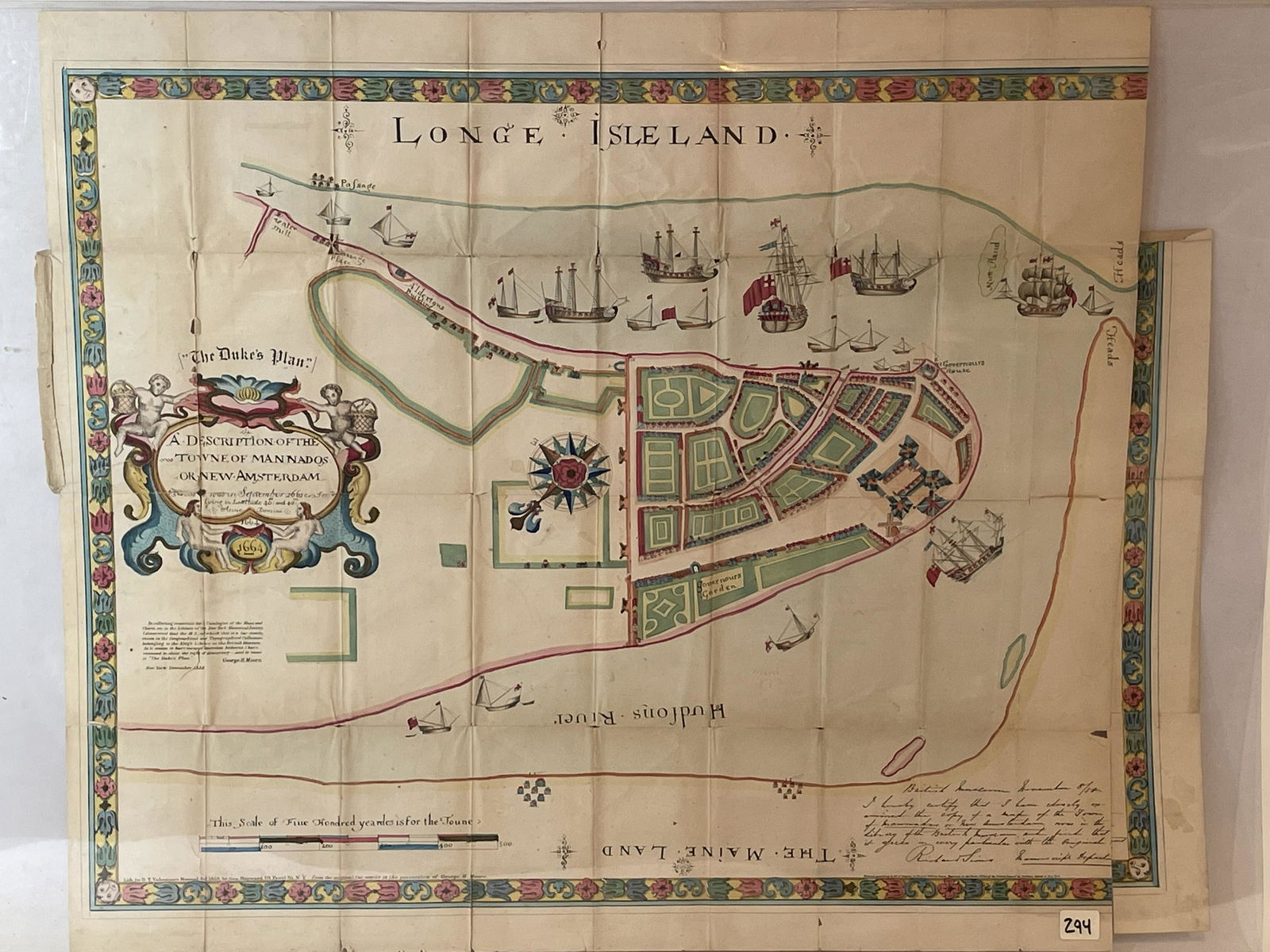 1859 Map of New Amsterdam, (Manhattan) AS IS. 30" X 24" (1 of 8)