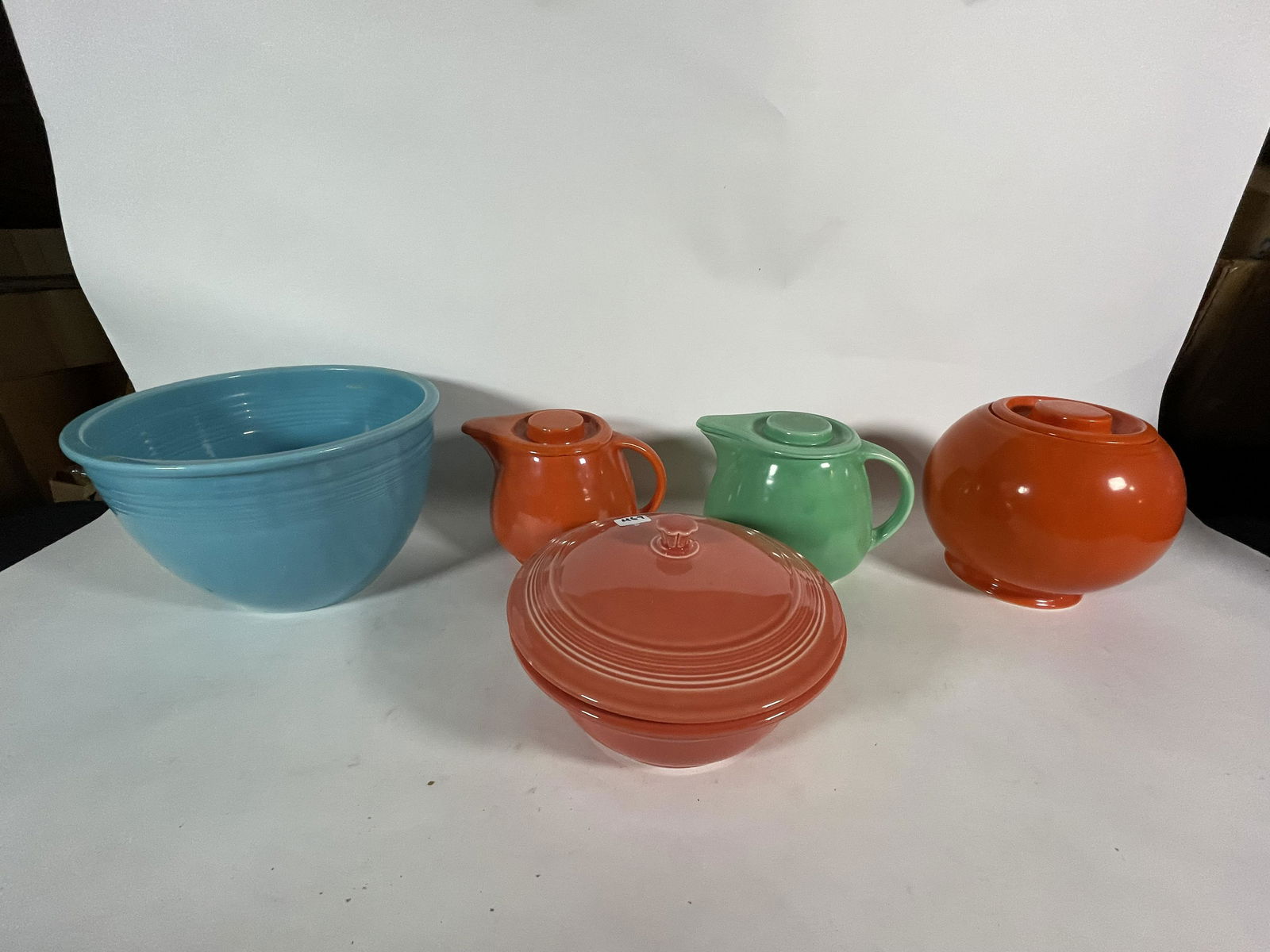 5 LARGE FIESTA SERVING PIECES. 11" X 7" AND SMALLER. (1 of 8)