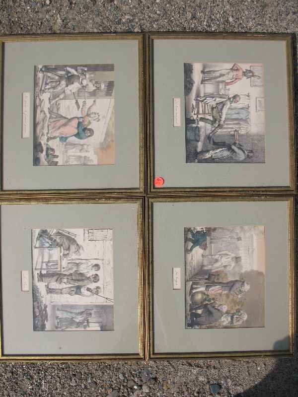 4 19TH C. PRINTS BY EDME JEAN PIGAL: 4 19TH CENTURY PRINTS BY EDME JEAN PIGAL 1798-1872