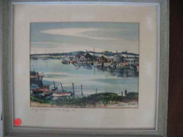 WATERCOLOR OF CAPE COD BY ROBERT BROOKS: WATERCOLOR OF CAPE COD BY ROBERT BROOKS