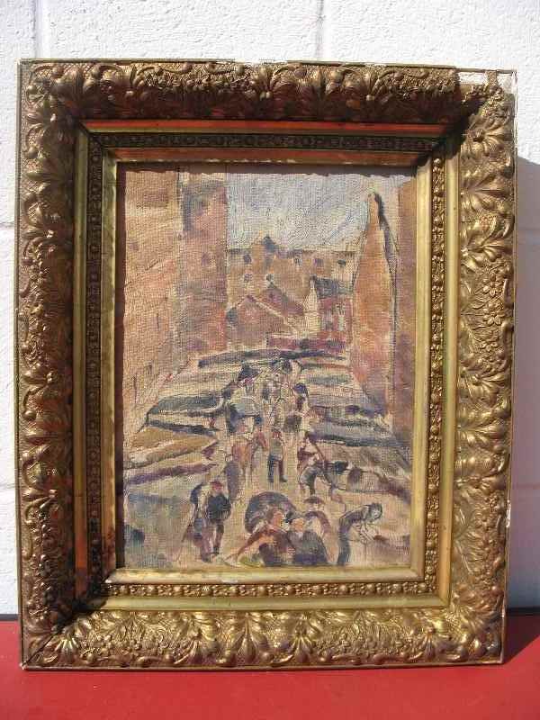 OIL ON BOARD OF A JERUSALEM MARKET SCENE BY THE: OIL ON BOARD OF A JERUSALEM MARKET SCENE BY THERESA BERNSTEIN 16"X13" Theresa Ferber BERNSTEIN (1890-2002) Theresa F. MEYEROWITZ Biography Birth place: Phila., PA Death place: New York, NY Addresses: 