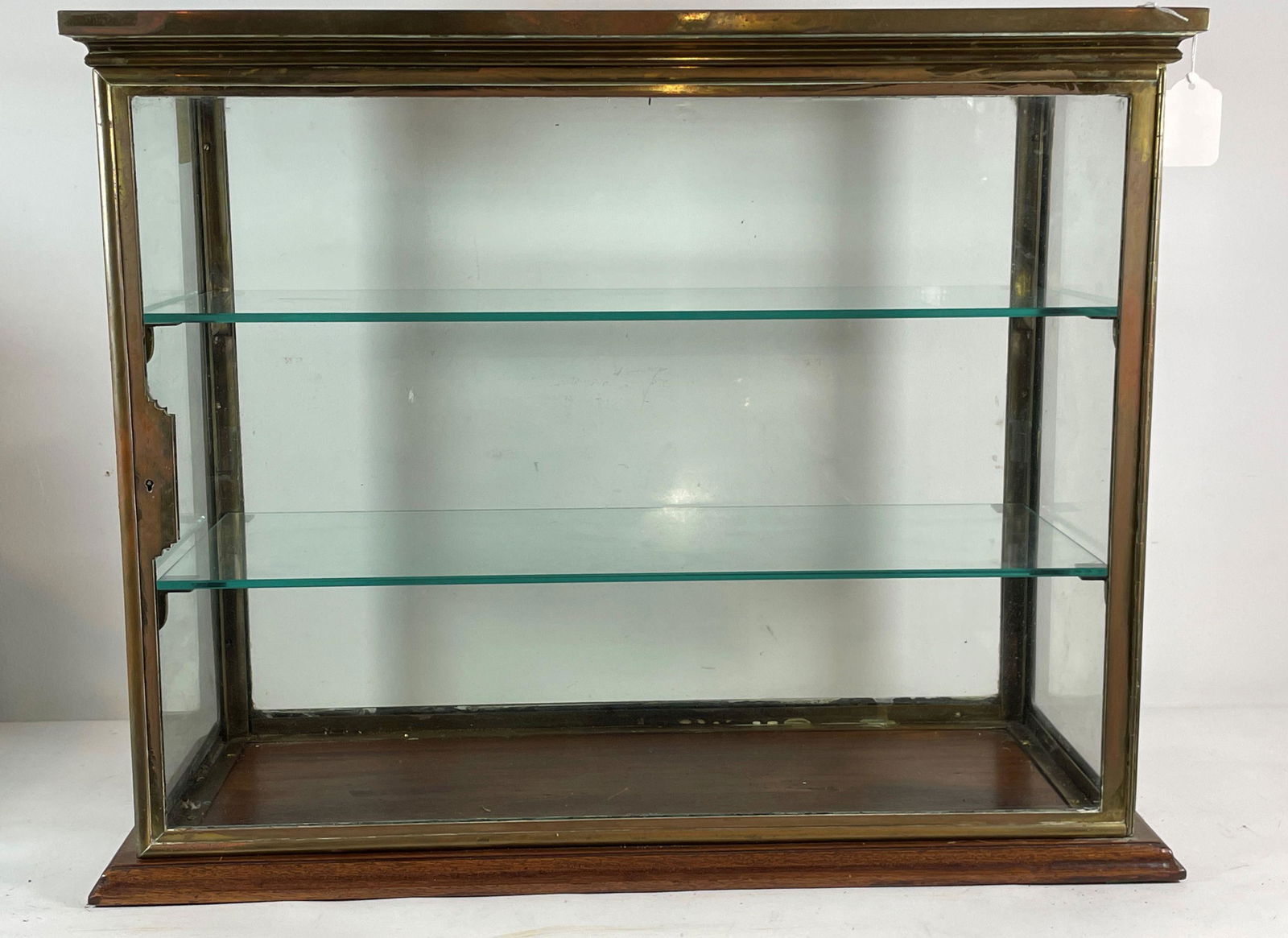 AN ANTIQUE BRONZE TABLETOP DISPLAY CABINET, 26" X 11" X (1 of 5)