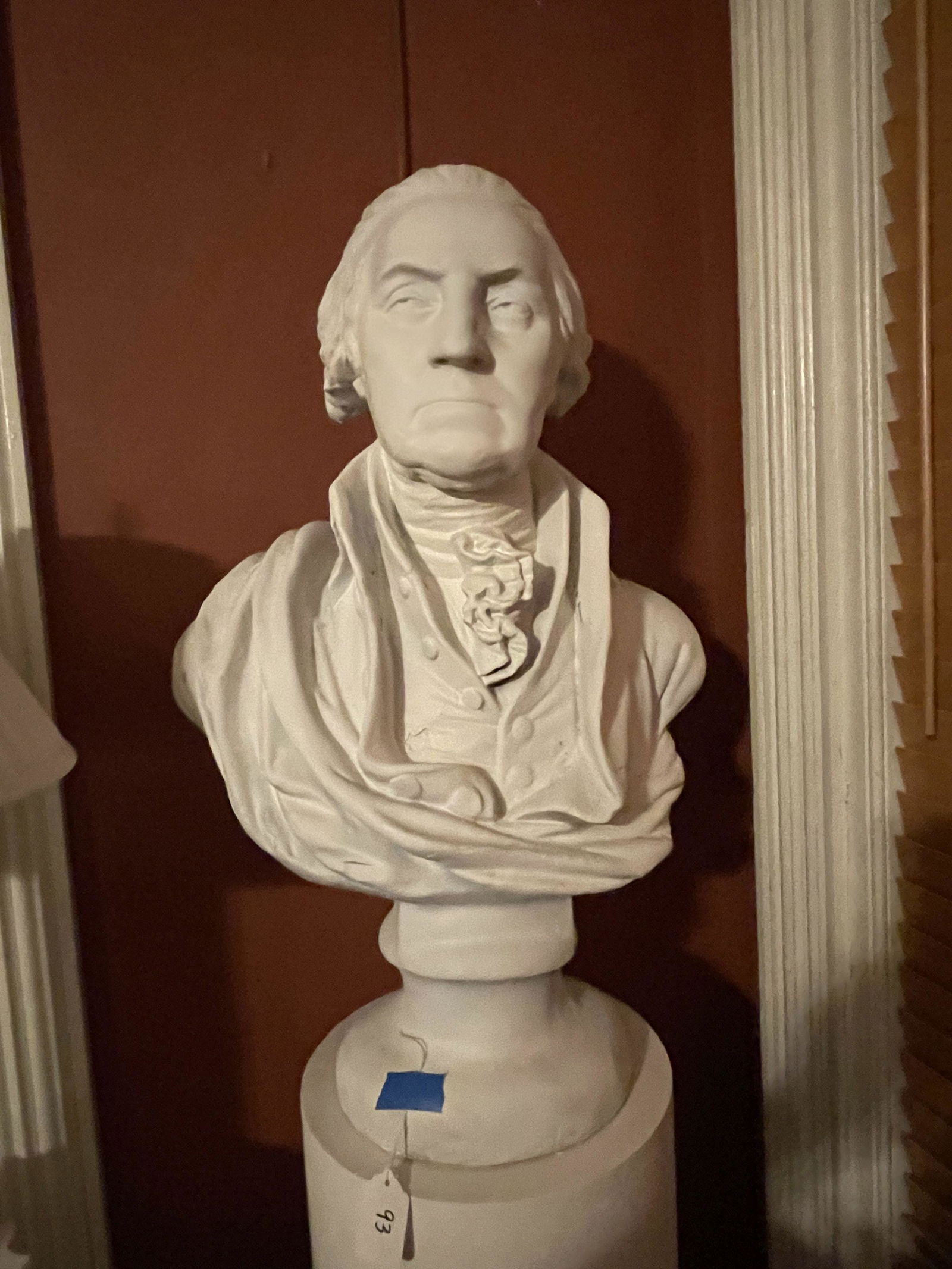 BUST OF GEORGE WASHINGTON, 20" X 15" X 30". PROPERTY OF (1 of 5)
