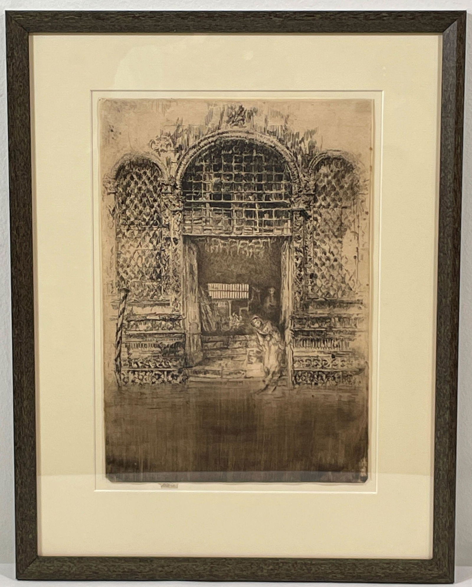 PENCIL SIGNED JAMES MCNEILL WHISTLER PRINT "THE (1 of 7)