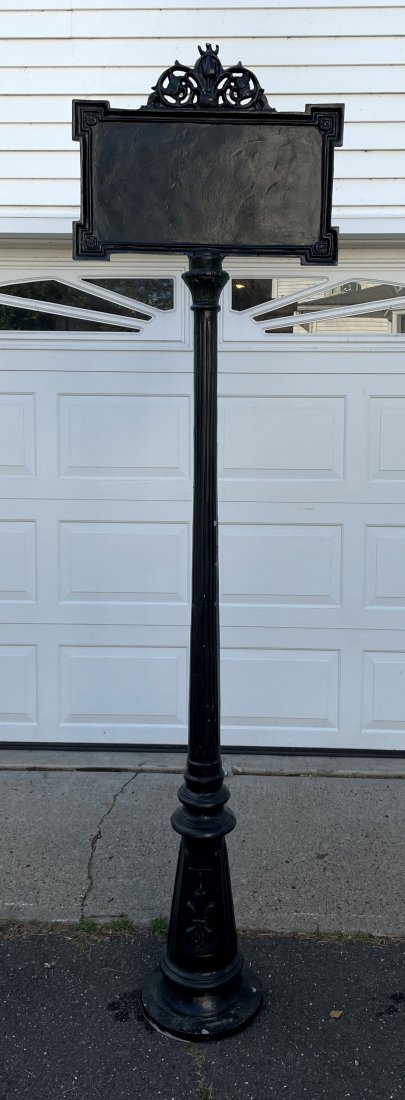 AN 8' CAST ALUMINUM SIGN POST. PROPERTY OF A FINE SAG (1 of 4)