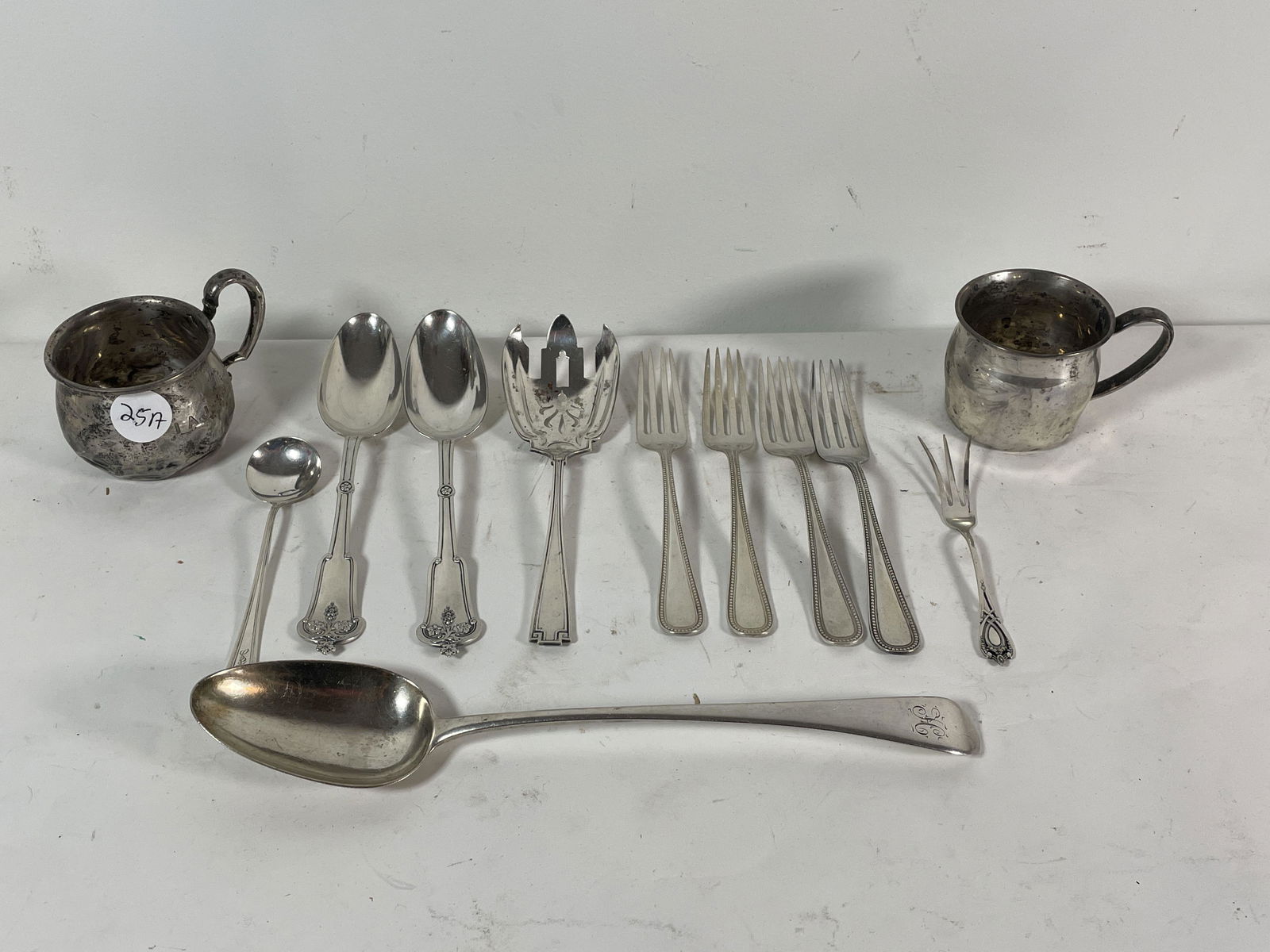 STERLING SILVER LOT INCLUDES HALLMARKED STUFFING SPOON (1 of 9)