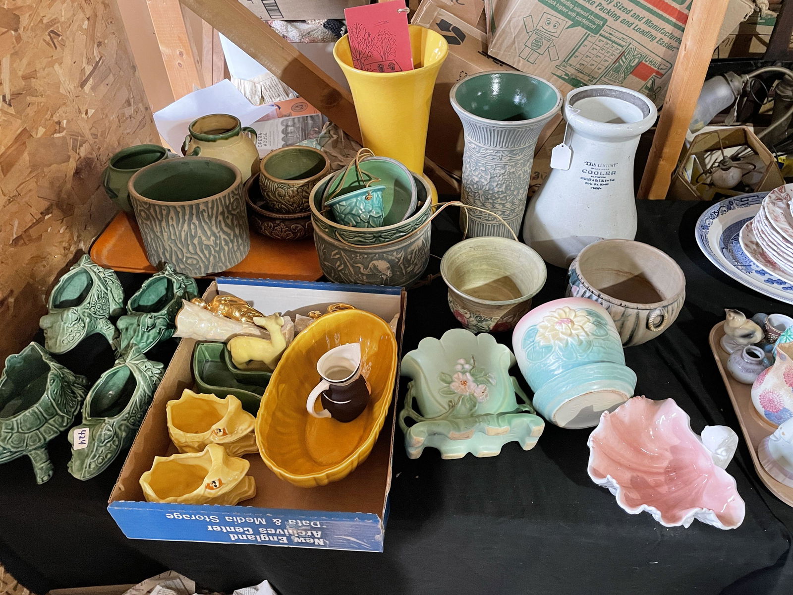 A LARGE LOT OF ART POTTERY INCLUDES WELLER, MCCOY ETC. (1 of 6)