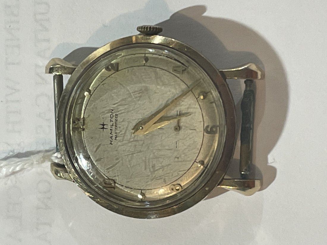 A Hamilton14k gold vintage menâ€™s watch: A Hamilton 14 k Gold menâ€™s watch